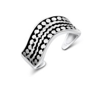 Toe Ring Wavy with Dots TR-08